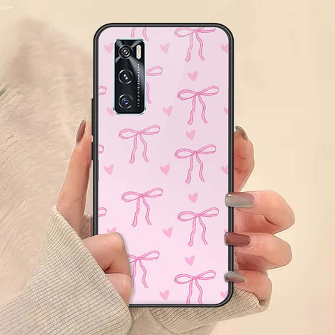 Vivo V20 SE Cover - ONation Bow Series - HQ Ultra Shine Premium Infinity Glass Soft Silicon Borders Case
