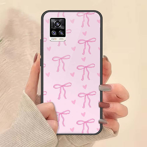 Vivo V20 Cover - ONation Bow Series - HQ Ultra Shine Premium Infinity Glass Soft Silicon Borders Case