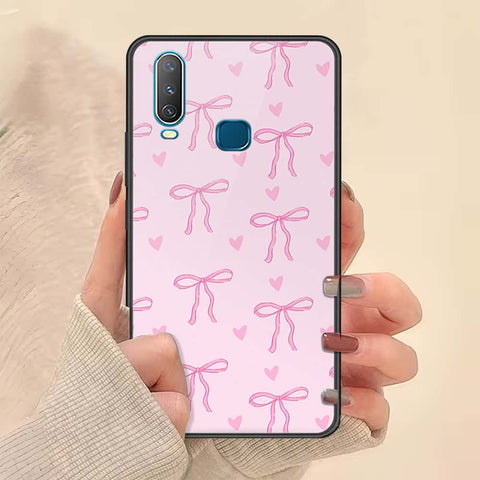 Vivo Y17 Cover - ONation Bow Series - HQ Ultra Shine Premium Infinity Glass Soft Silicon Borders Case