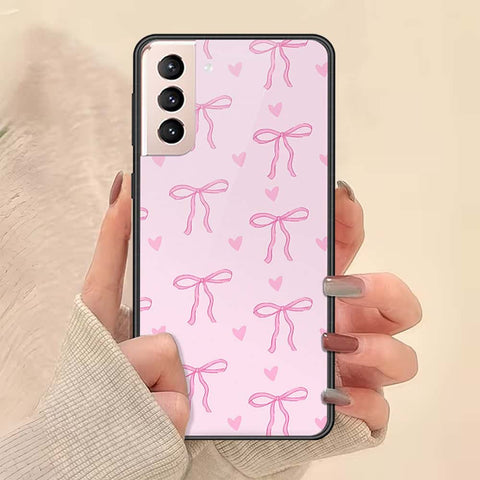 Samsung Galaxy S21 Plus 5G Cover - ONation Bow Series - HQ Ultra Shine Premium Infinity Glass Soft Silicon Borders Case