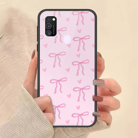 Samsung Galaxy M30s Cover - ONation Bow Series - HQ Ultra Shine Premium Infinity Glass Soft Silicon Borders Case