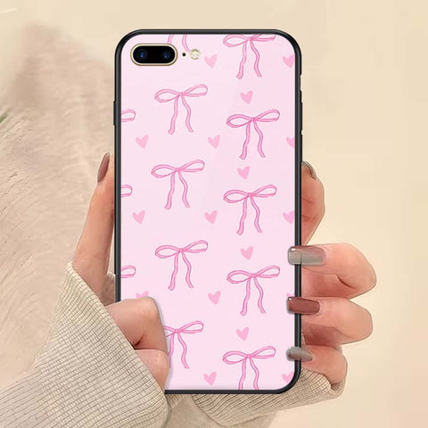 iPhone 8 Plus / 7 Plus - ONation Bow Series - HQ Ultra Shine Premium Infinity Glass Soft Silicon Borders Case