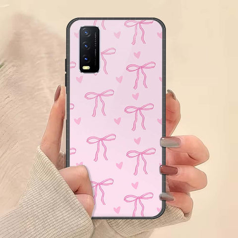 Vivo Y20 Cover - ONation Bow Series - HQ Ultra Shine Premium Infinity Glass Soft Silicon Borders Case