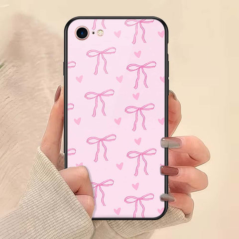 iPhone 8 / 7 - ONation Bow Series - HQ Ultra Shine Premium Infinity Glass Soft Silicon Borders Case