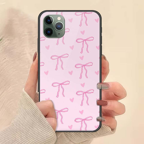 iPhone 11 Pro - ONation Bow Series - HQ Ultra Shine Premium Infinity Glass Soft Silicon Borders Case