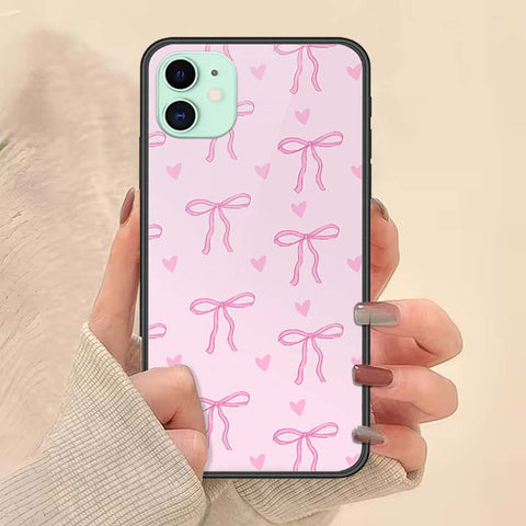 iPhone 11 - ONation Bow Series - HQ Ultra Shine Premium Infinity Glass Soft Silicon Borders Case