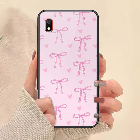 Samsung Galaxy A10 Cover - ONation Bow Series - HQ Ultra Shine Premium Infinity Glass Soft Silicon Borders Case