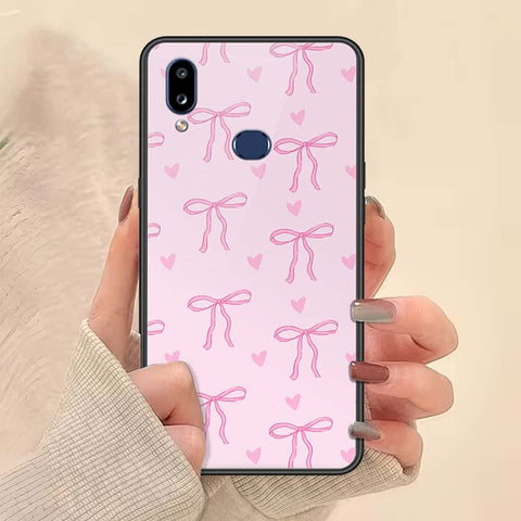 Samsung Galaxy A10s Cover - ONation Bow Series - HQ Ultra Shine Premium Infinity Glass Soft Silicon Borders Case