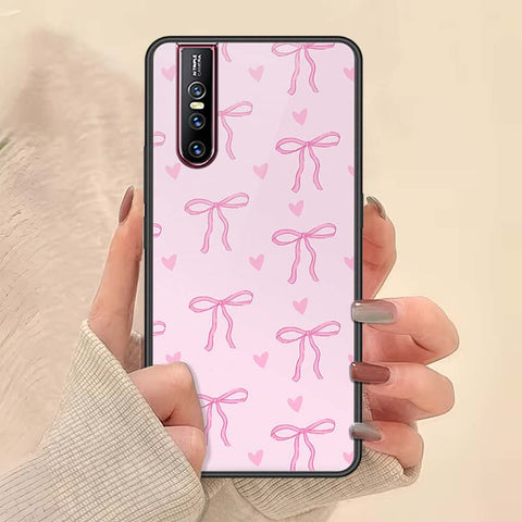 Vivo V15 Pro Cover - ONation Bow Series - HQ Ultra Shine Premium Infinity Glass Soft Silicon Borders Case