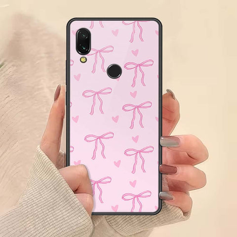 Xiaomi Redmi 7 Cover - ONation Bow Series - HQ Ultra Shine Premium Infinity Glass Soft Silicon Borders Case