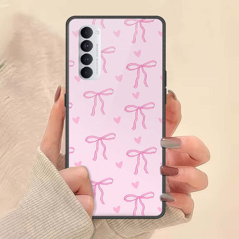 Oppo Reno 4 Pro Cover - ONation Bow Series - HQ Ultra Shine Premium Infinity Glass Soft Silicon Borders Case
