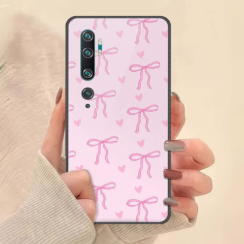 Xiaomi Mi CC9 Pro Cover - ONation Bow Series - HQ Ultra Shine Premium Infinity Glass Soft Silicon Borders Case