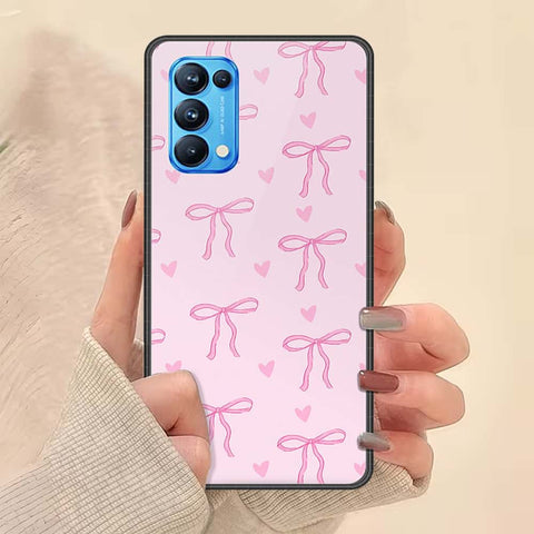 Oppo Reno 5 Pro 5G Cover - ONation Bow Series - HQ Ultra Shine Premium Infinity Glass Soft Silicon Borders Case