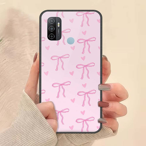 Oppo A53s Cover - ONation Bow Series - HQ Ultra Shine Premium Infinity Glass Soft Silicon Borders Case