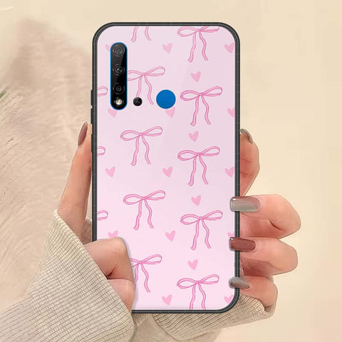 Huawei P20 Lite 2019 Cover - ONation Bow Series - HQ Ultra Shine Premium Infinity Glass Soft Silicon Borders Case