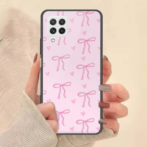 Samsung Galaxy M32 Cover - ONation Bow Series - HQ Ultra Shine Premium Infinity Glass Soft Silicon Borders Case