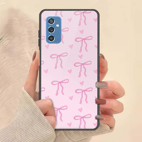 Samsung Galaxy M52 5G Cover - ONation Bow Series - HQ Ultra Shine Premium Infinity Glass Soft Silicon Borders Case