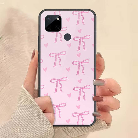Realme C21Y Cover - ONation Bow Series - HQ Ultra Shine Premium Infinity Glass Soft Silicon Borders Case