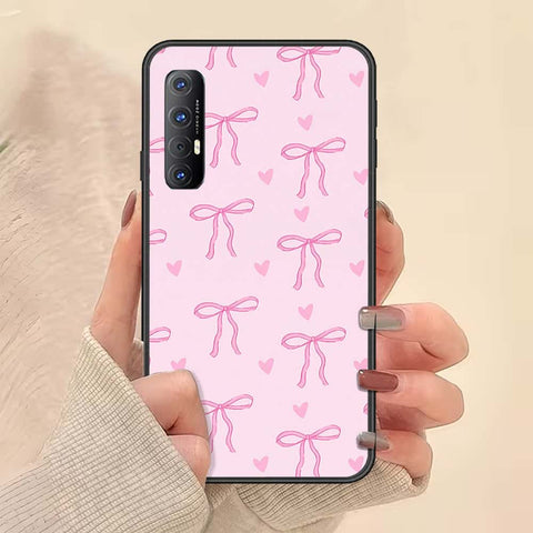 Oppo Reno 3 Pro Cover - ONation Bow Series - HQ Ultra Shine Premium Infinity Glass Soft Silicon Borders Case
