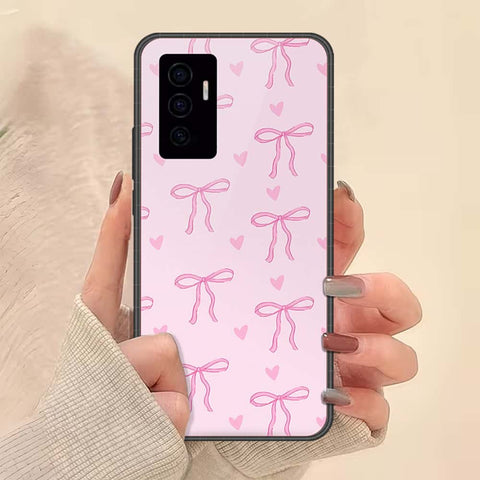Vivo V23e Cover - ONation Bow Series - HQ Ultra Shine Premium Infinity Glass Soft Silicon Borders Case