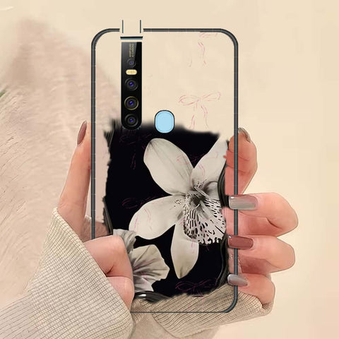 Tecno Camon 15 Premier Cover - ONation Bow Series - HQ Ultra Shine Premium Infinity Glass Soft Silicon Borders Case