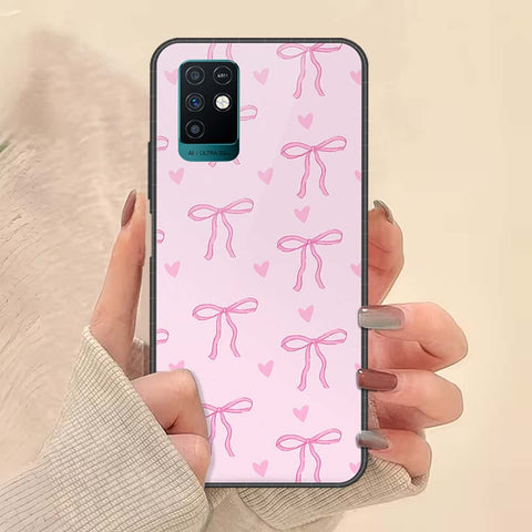 Infinix Note 10 Cover - ONation Bow Series - HQ Ultra Shine Premium Infinity Glass Soft Silicon Borders Case
