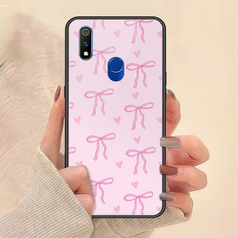 Realme 3 Pro Cover - ONation Bow Series - HQ Ultra Shine Premium Infinity Glass Soft Silicon Borders Case