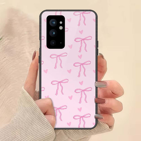 OnePlus 9RT 5G Cover - ONation Bow Series - HQ Ultra Shine Premium Infinity Glass Soft Silicon Borders Case