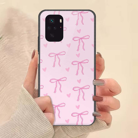 Xiaomi Redmi Note 10s Cover - ONation Bow Series - HQ Ultra Shine Premium Infinity Glass Soft Silicon Borders Case
