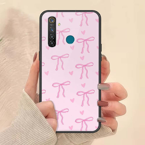 Realme 5 Pro Cover - ONation Bow Series - HQ Ultra Shine Premium Infinity Glass Soft Silicon Borders Case