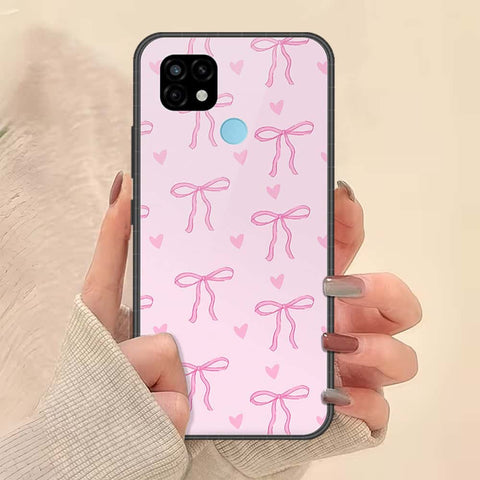 Realme C21 Cover - ONation Bow Series - HQ Ultra Shine Premium Infinity Glass Soft Silicon Borders Case