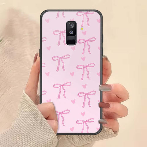 Samsung Galaxy A6 Plus 2018 Cover - ONation Bow Series - HQ Ultra Shine Premium Infinity Glass Soft Silicon Borders Case