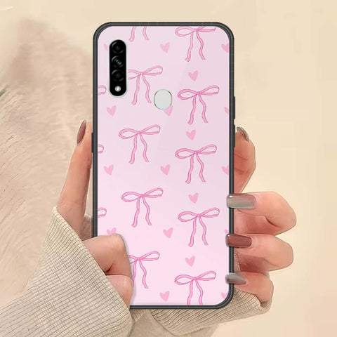 Oppo A8 Cover - ONation Bow Series - HQ Ultra Shine Premium Infinity Glass Soft Silicon Borders Case