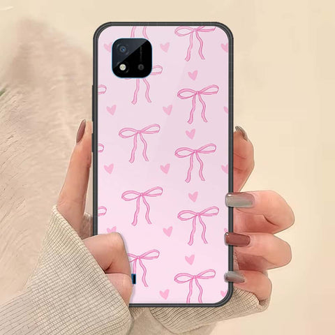 Realme C20 Cover - ONation Bow Series - HQ Ultra Shine Premium Infinity Glass Soft Silicon Borders Case