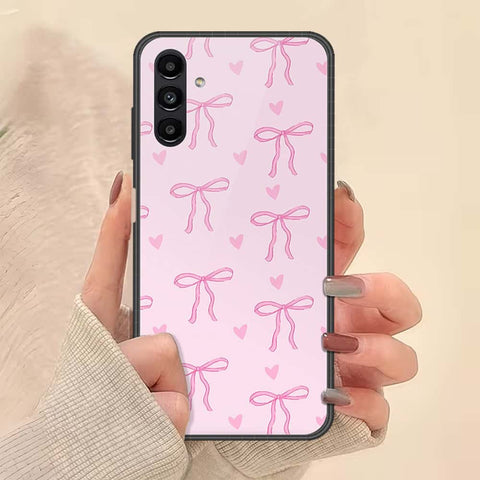 Samsung Galaxy A04s Cover - ONation Bow Series - HQ Ultra Shine Premium Infinity Glass Soft Silicon Borders Case