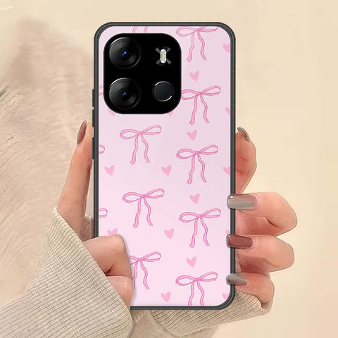 Tecno Pop 7 Cover - ONation Bow Series - HQ Ultra Shine Premium Infinity Glass Soft Silicon Borders Case