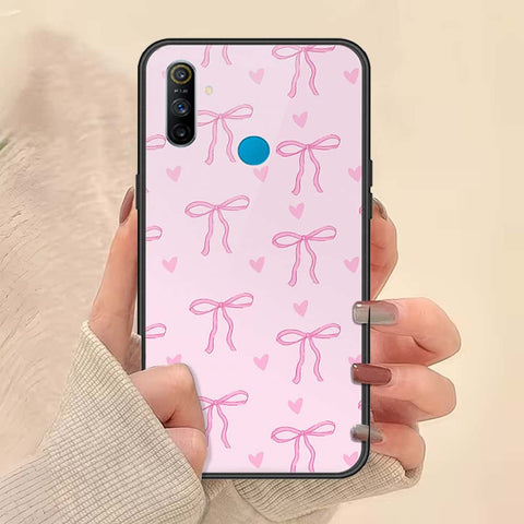 Realme C3 Cover - ONation Bow Series - HQ Ultra Shine Premium Infinity Glass Soft Silicon Borders Case