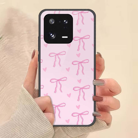 Xiaomi 13 Pro Cover - ONation Bow Series - HQ Ultra Shine Premium Infinity Glass Soft Silicon Borders Case