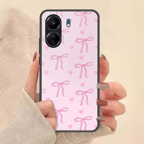 Xiaomi Poco C65 Cover - ONation Bow Series - HQ Ultra Shine Premium Infinity Glass Soft Silicon Borders Case
