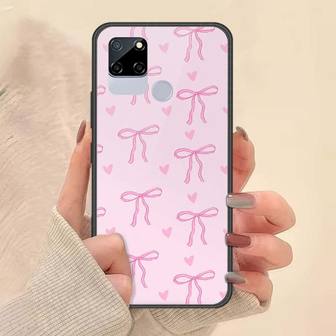 Realme C12 Cover - ONation Bow Series - HQ Ultra Shine Premium Infinity Glass Soft Silicon Borders Case