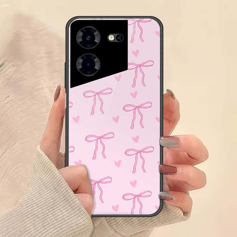 Tecno Pova 5 Pro Cover - ONation Bow Series - HQ Ultra Shine Premium Infinity Glass Soft Silicon Borders Case