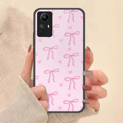 Xiaomi Redmi Note 12S Cover - ONation Bow Series - HQ Ultra Shine Premium Infinity Glass Soft Silicon Borders Case