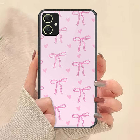 Samsung Galaxy A05 Cover - ONation Bow Series - HQ Ultra Shine Premium Infinity Glass Soft Silicon Borders Case