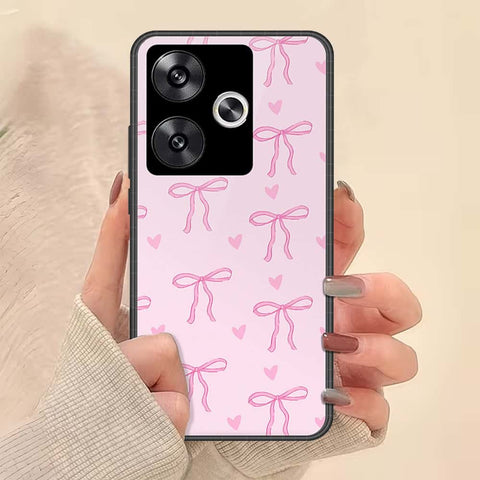 Xiaomi Poco F6 Cover - ONation Bow Series - HQ Ultra Shine Premium Infinity Glass Soft Silicon Borders Case