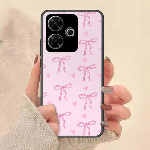 Xiaomi Poco M6 4G Cover - ONation Bow Series - HQ Ultra Shine Premium Infinity Glass Soft Silicon Borders Case