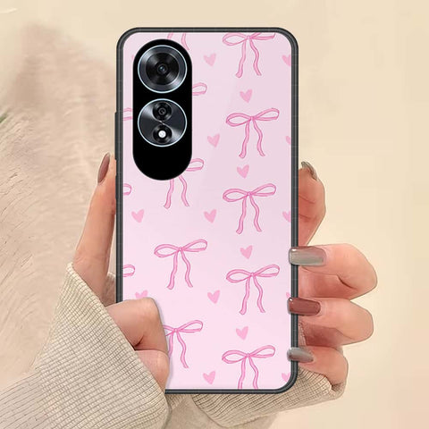 Oppo A60 Cover - ONation Bow Series - HQ Ultra Shine Premium Infinity Glass Soft Silicon Borders Case