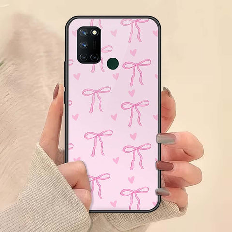 Realme 7i Cover - ONation Bow Series - HQ Ultra Shine Premium Infinity Glass Soft Silicon Borders Case