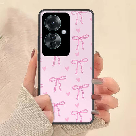 Oppo Reno 11F 5G Cover - ONation Bow Series - HQ Ultra Shine Premium Infinity Glass Soft Silicon Borders Case