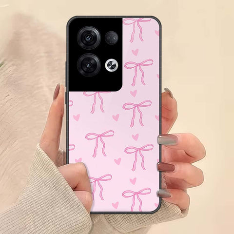 Oppo Reno 8 Pro Plus Cover - ONation Bow Series - HQ Ultra Shine Premium Infinity Glass Soft Silicon Borders Case