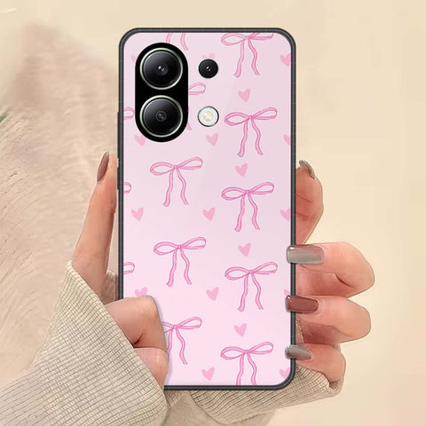 Xiaomi Redmi Note 14S Cover - ONation Bow Series - HQ Ultra Shine Premium Infinity Glass Soft Silicon Borders Case